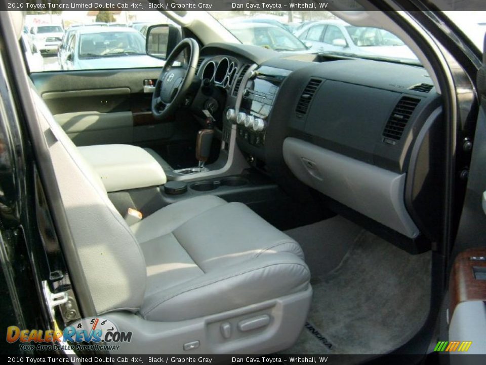 2010 Toyota Tundra Limited Double Cab 4x4 Black / Graphite Gray Photo #9