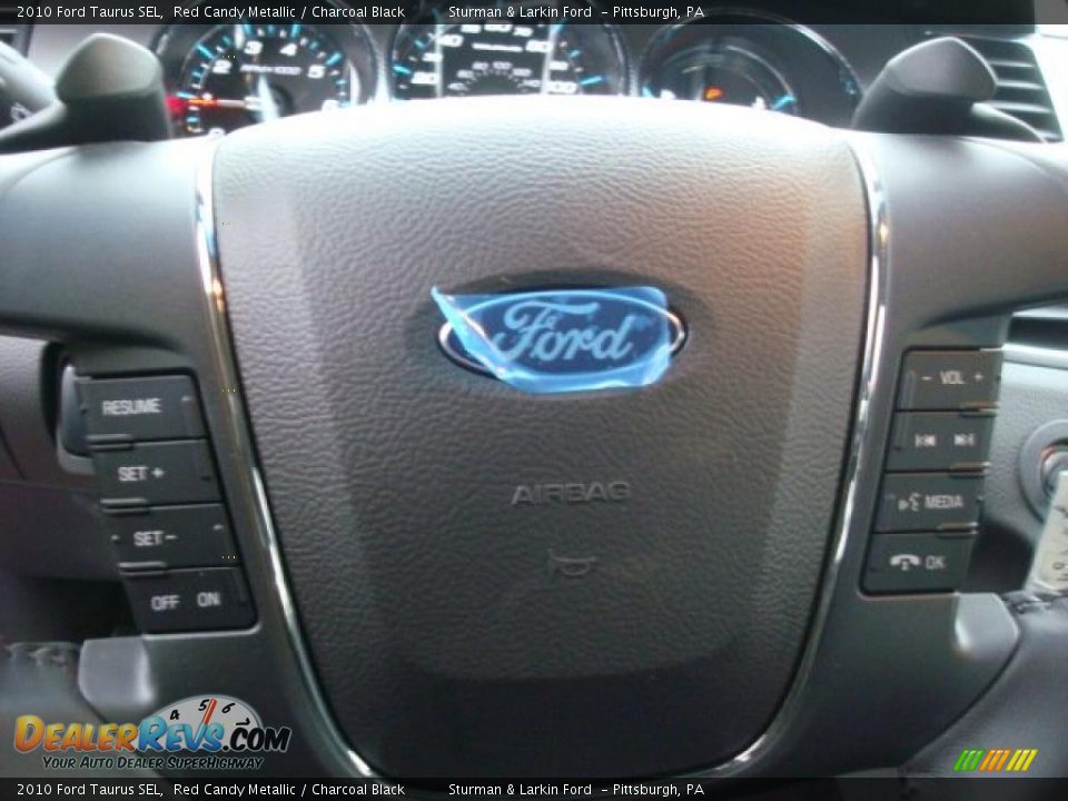 2010 Ford Taurus SEL Red Candy Metallic / Charcoal Black Photo #16