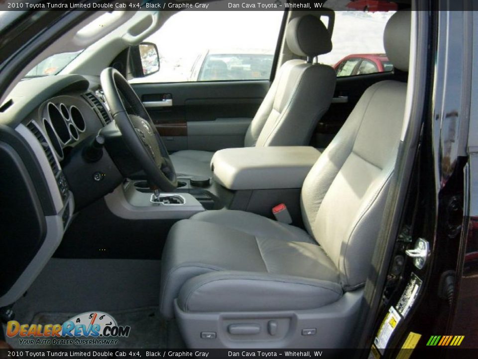 2010 Toyota Tundra Limited Double Cab 4x4 Black / Graphite Gray Photo #10