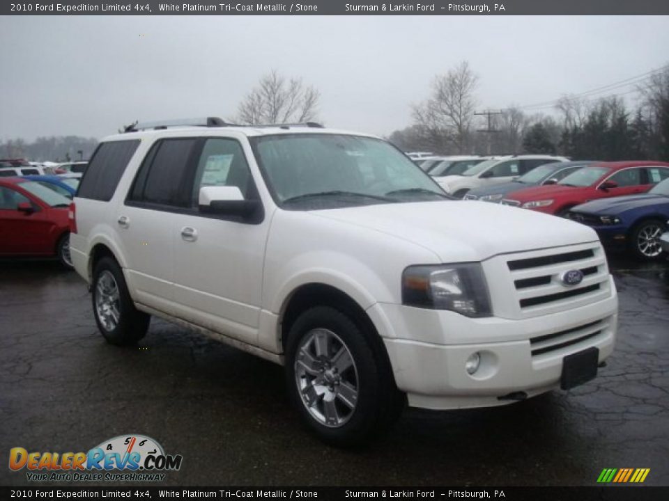2010 Ford Expedition Limited 4x4 White Platinum Tri-Coat Metallic / Stone Photo #1