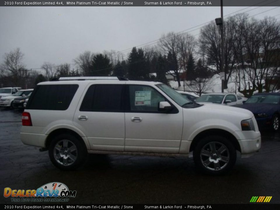 2010 Ford Expedition Limited 4x4 White Platinum Tri-Coat Metallic / Stone Photo #2