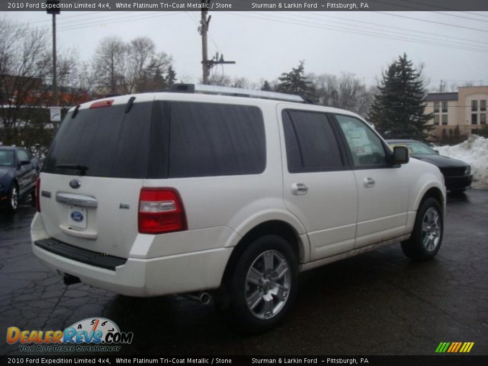 2010 Ford Expedition Limited 4x4 White Platinum Tri-Coat Metallic / Stone Photo #3