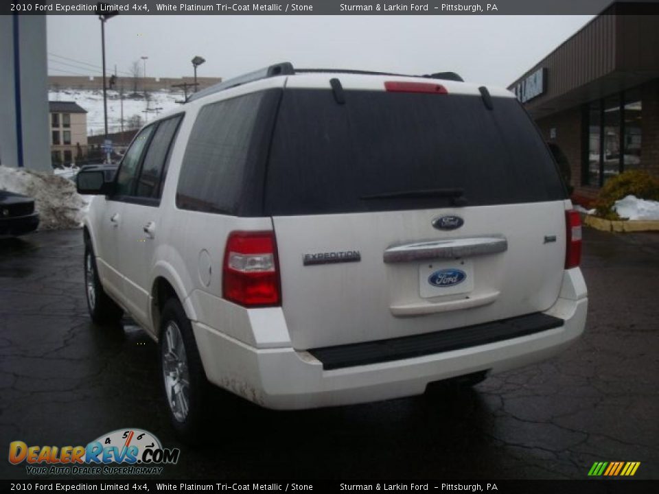 2010 Ford Expedition Limited 4x4 White Platinum Tri-Coat Metallic / Stone Photo #5