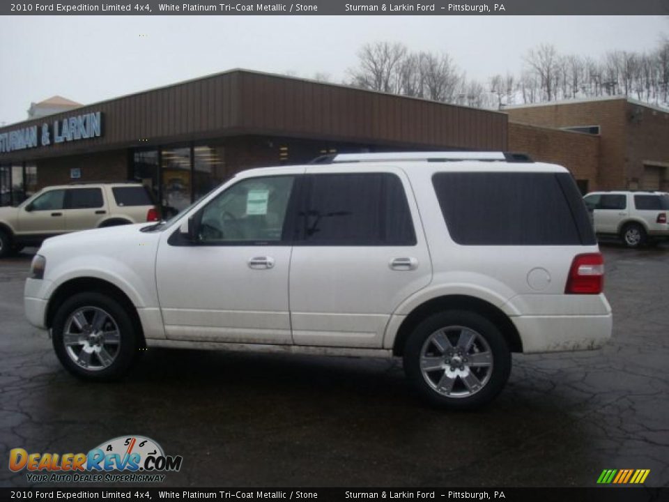 2010 Ford Expedition Limited 4x4 White Platinum Tri-Coat Metallic / Stone Photo #6