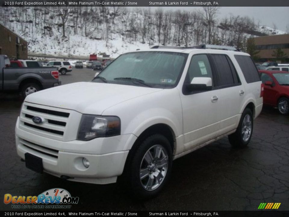 2010 Ford Expedition Limited 4x4 White Platinum Tri-Coat Metallic / Stone Photo #11