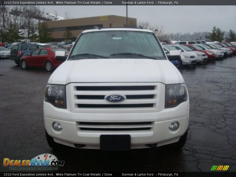 2010 Ford Expedition Limited 4x4 White Platinum Tri-Coat Metallic / Stone Photo #12