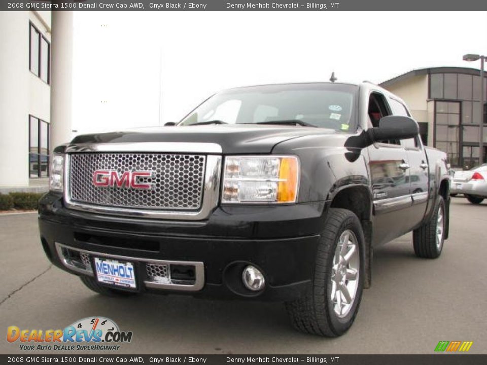 2008 GMC Sierra 1500 Denali Crew Cab AWD Onyx Black / Ebony Photo #2