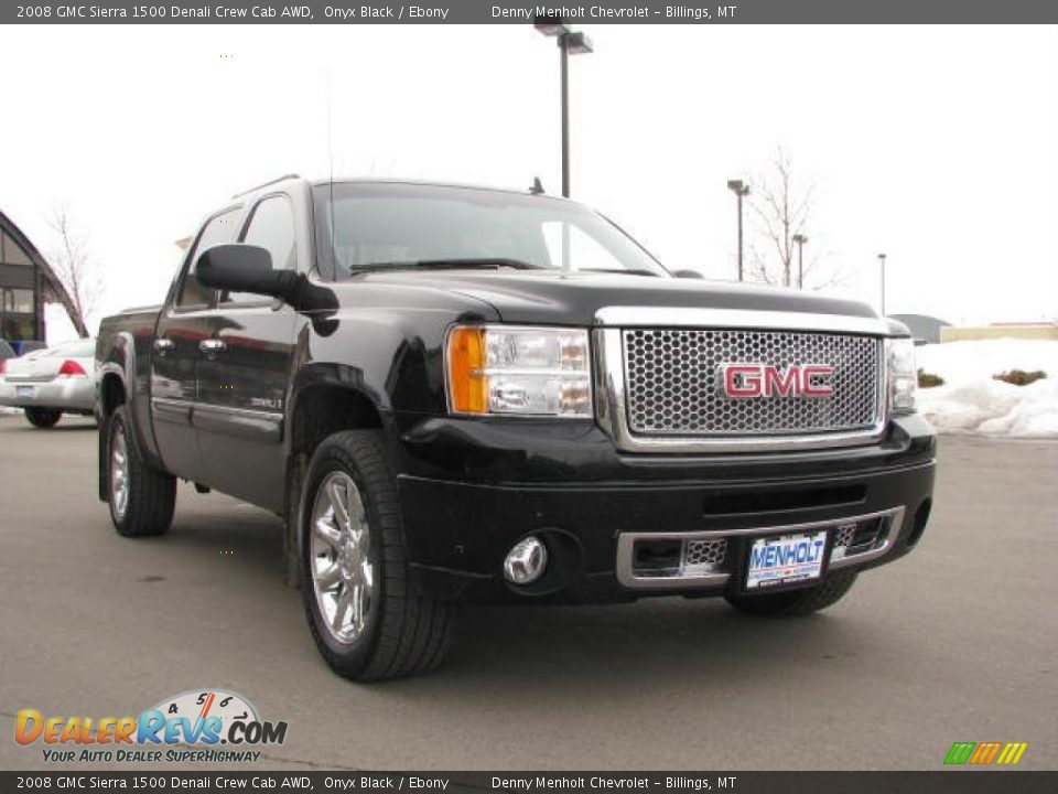2008 GMC Sierra 1500 Denali Crew Cab AWD Onyx Black / Ebony Photo #3