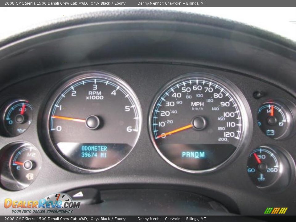 2008 GMC Sierra 1500 Denali Crew Cab AWD Onyx Black / Ebony Photo #16