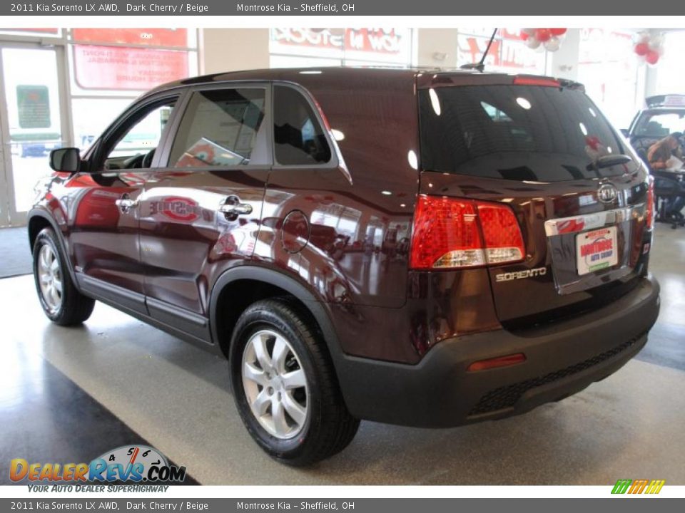 2011 Kia Sorento LX AWD Dark Cherry / Beige Photo #5