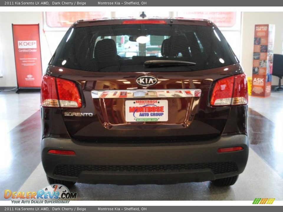 2011 Kia Sorento LX AWD Dark Cherry / Beige Photo #6