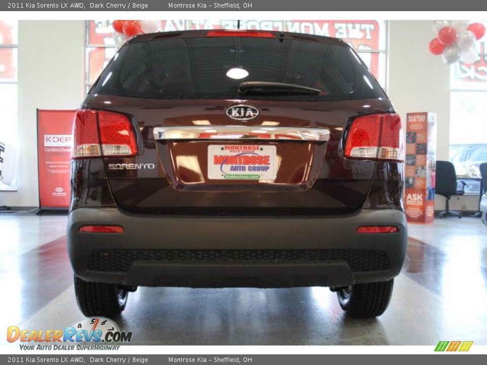 2011 Kia Sorento LX AWD Dark Cherry / Beige Photo #7