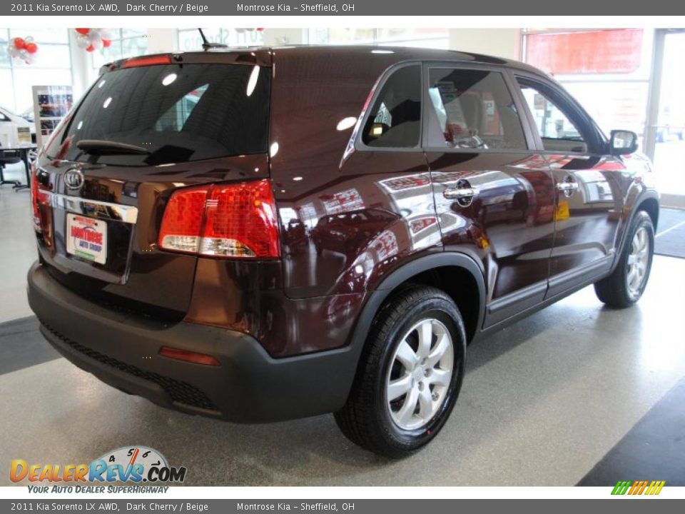 2011 Kia Sorento LX AWD Dark Cherry / Beige Photo #8