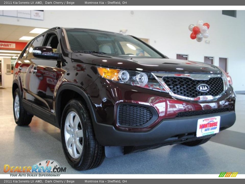 2011 Kia Sorento LX AWD Dark Cherry / Beige Photo #10