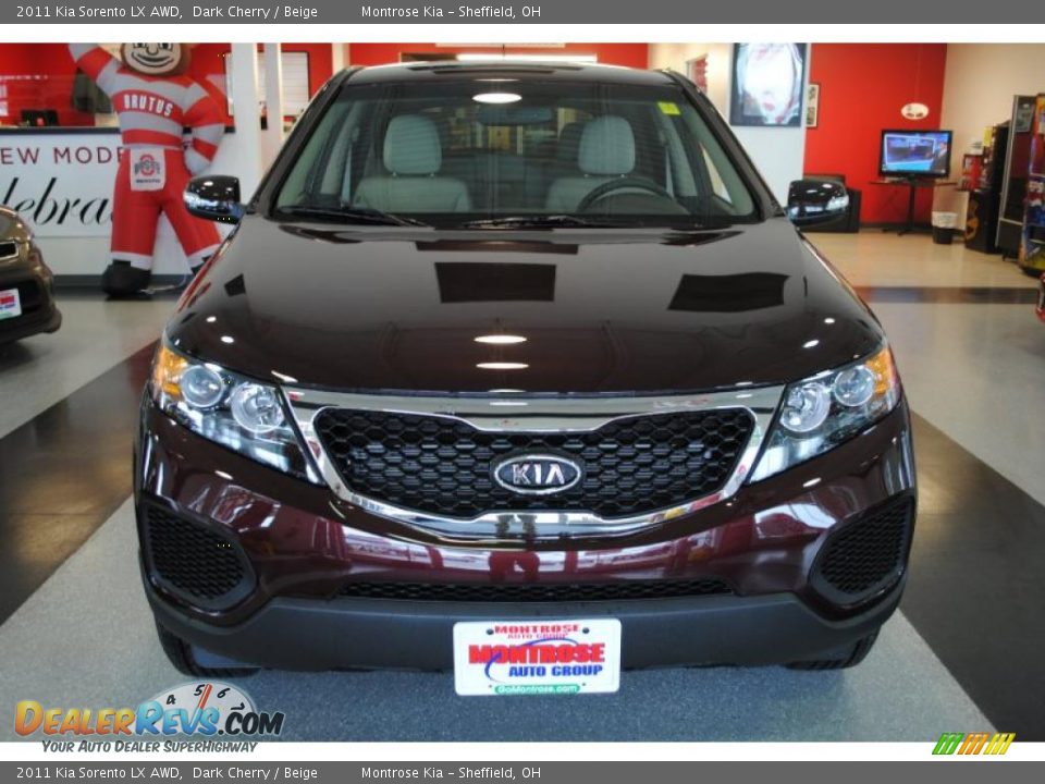 2011 Kia Sorento LX AWD Dark Cherry / Beige Photo #11
