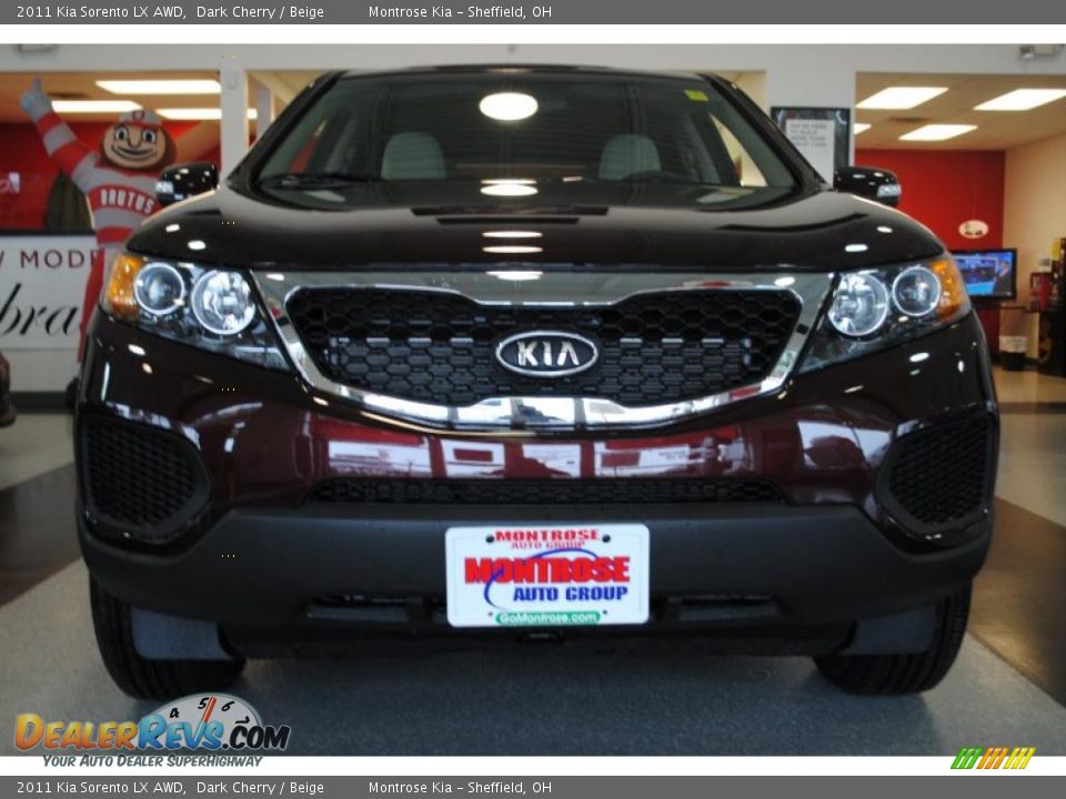2011 Kia Sorento LX AWD Dark Cherry / Beige Photo #12