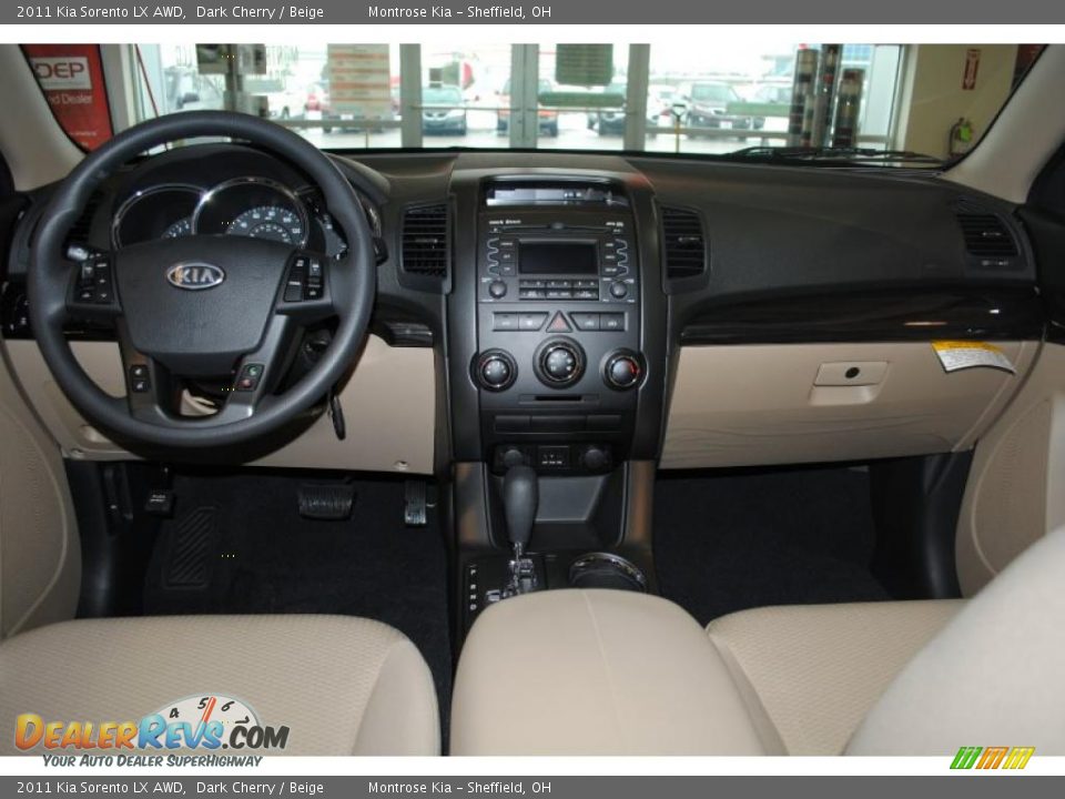 2011 Kia Sorento LX AWD Dark Cherry / Beige Photo #13
