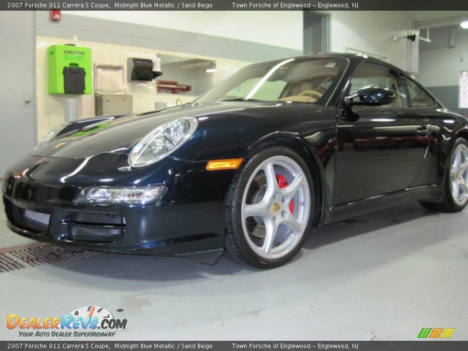 2007 Porsche 911 Carrera S Coupe Midnight Blue Metallic / Sand Beige Photo #2