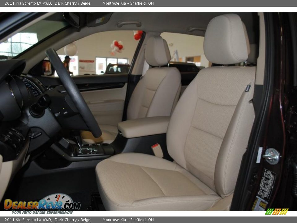 2011 Kia Sorento LX AWD Dark Cherry / Beige Photo #16