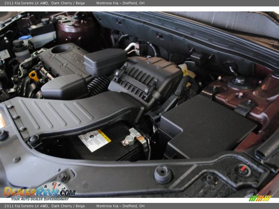 2011 Kia Sorento LX AWD Dark Cherry / Beige Photo #25