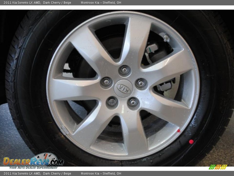 2011 Kia Sorento LX AWD Dark Cherry / Beige Photo #29