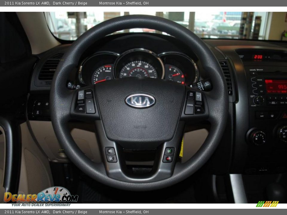 2011 Kia Sorento LX AWD Dark Cherry / Beige Photo #31