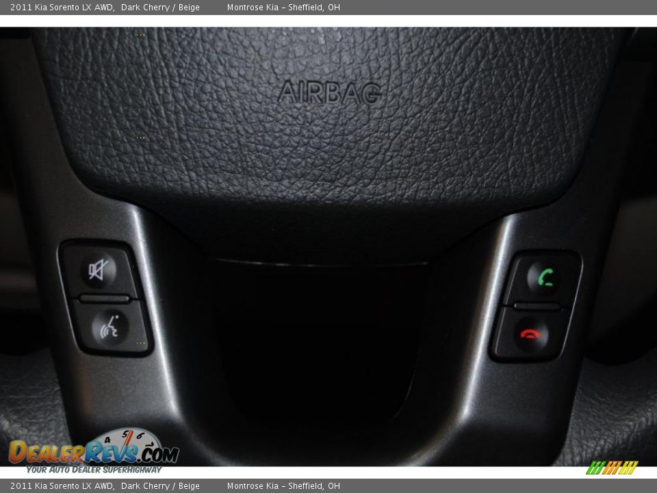 2011 Kia Sorento LX AWD Dark Cherry / Beige Photo #34