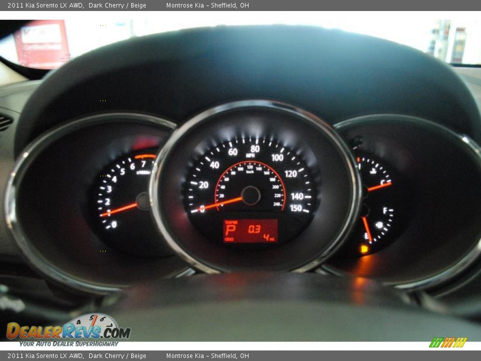 2011 Kia Sorento LX AWD Dark Cherry / Beige Photo #35