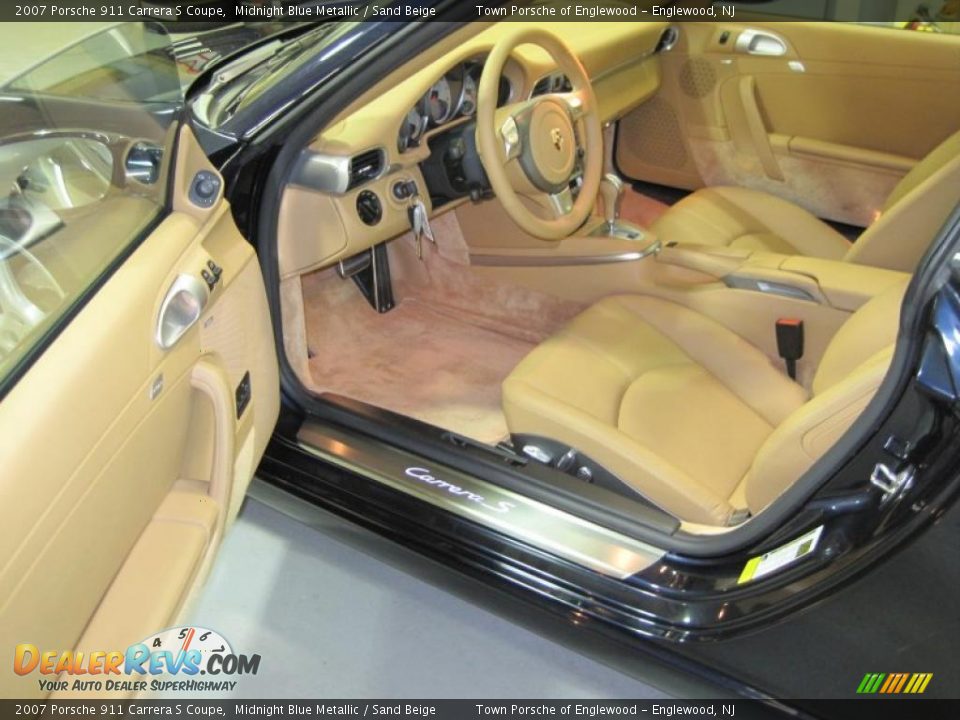 2007 Porsche 911 Carrera S Coupe Midnight Blue Metallic / Sand Beige Photo #25