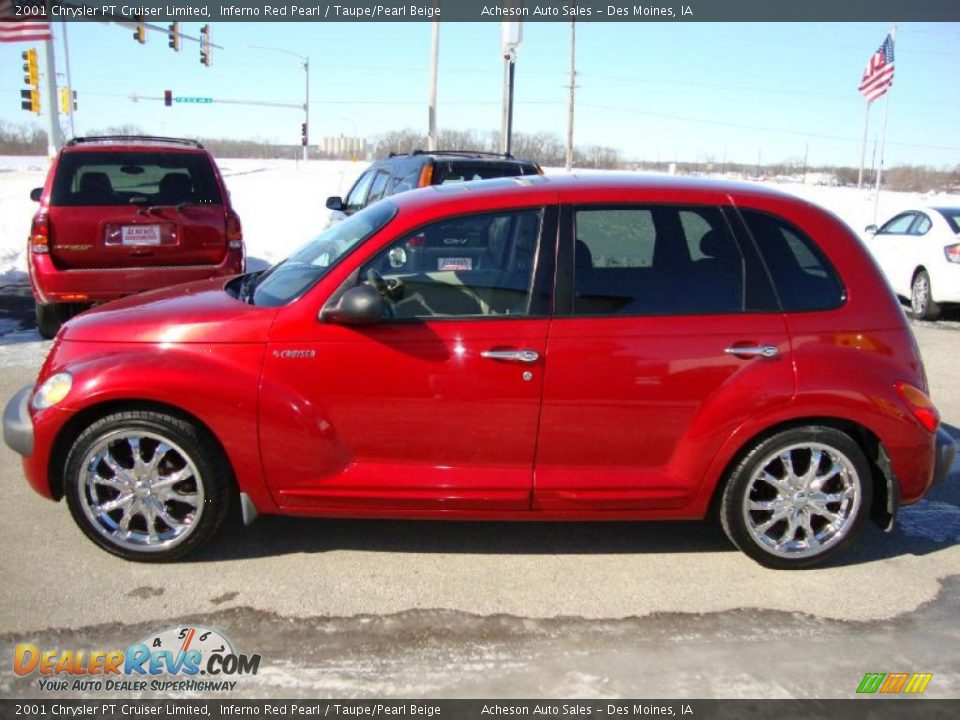2001 Chrysler PT Cruiser Limited Inferno Red Pearl / Taupe/Pearl Beige Photo #2