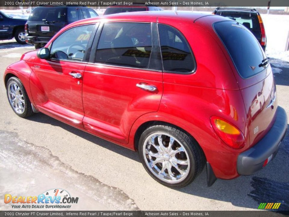 2001 Chrysler PT Cruiser Limited Inferno Red Pearl / Taupe/Pearl Beige Photo #3