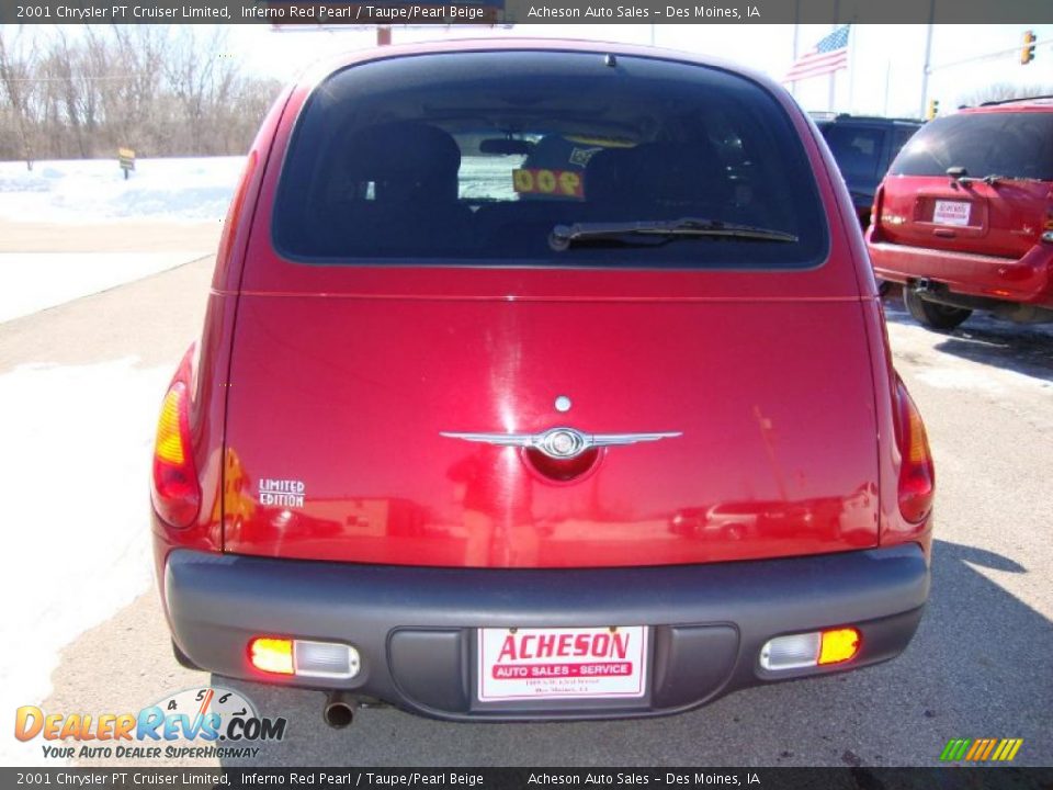 2001 Chrysler PT Cruiser Limited Inferno Red Pearl / Taupe/Pearl Beige Photo #4