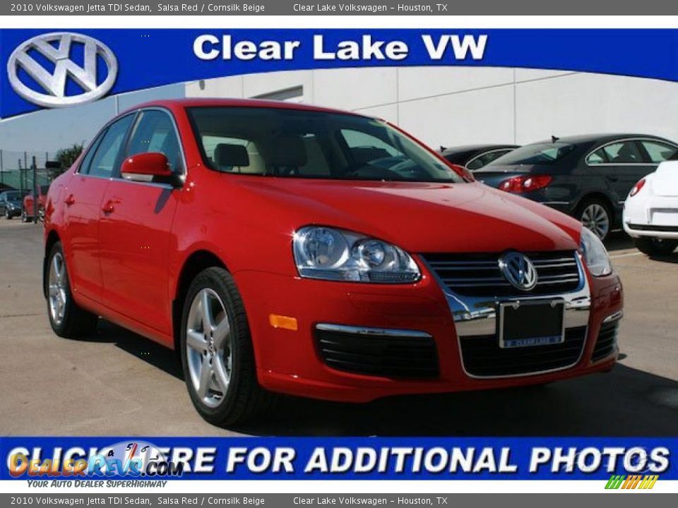 2010 Volkswagen Jetta TDI Sedan Salsa Red / Cornsilk Beige Photo #1