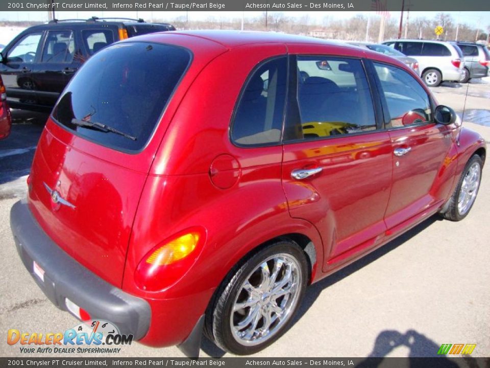 2001 Chrysler PT Cruiser Limited Inferno Red Pearl / Taupe/Pearl Beige Photo #5