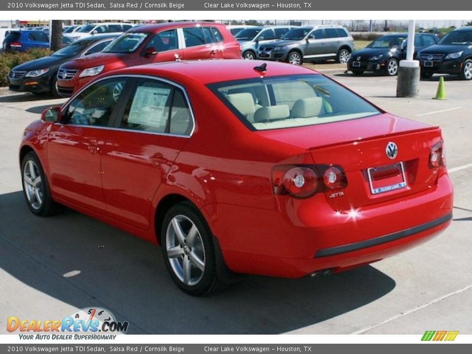 2010 Volkswagen Jetta TDI Sedan Salsa Red / Cornsilk Beige Photo #2