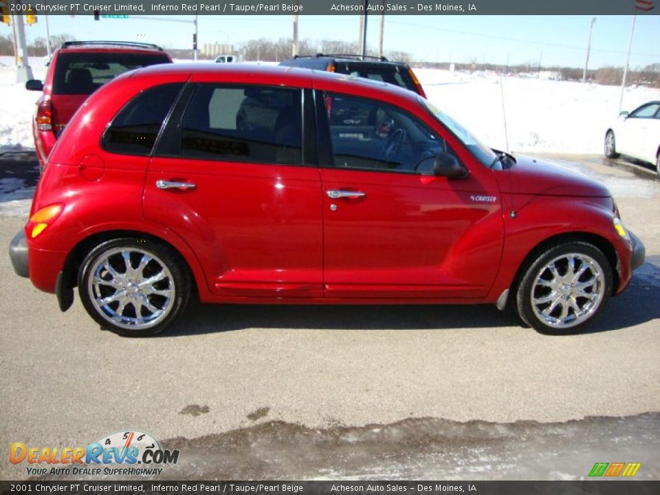 2001 Chrysler PT Cruiser Limited Inferno Red Pearl / Taupe/Pearl Beige Photo #6