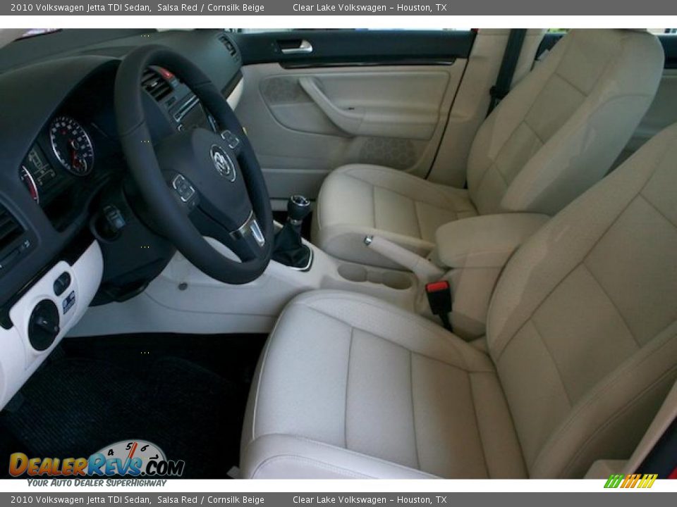 2010 Volkswagen Jetta TDI Sedan Salsa Red / Cornsilk Beige Photo #5