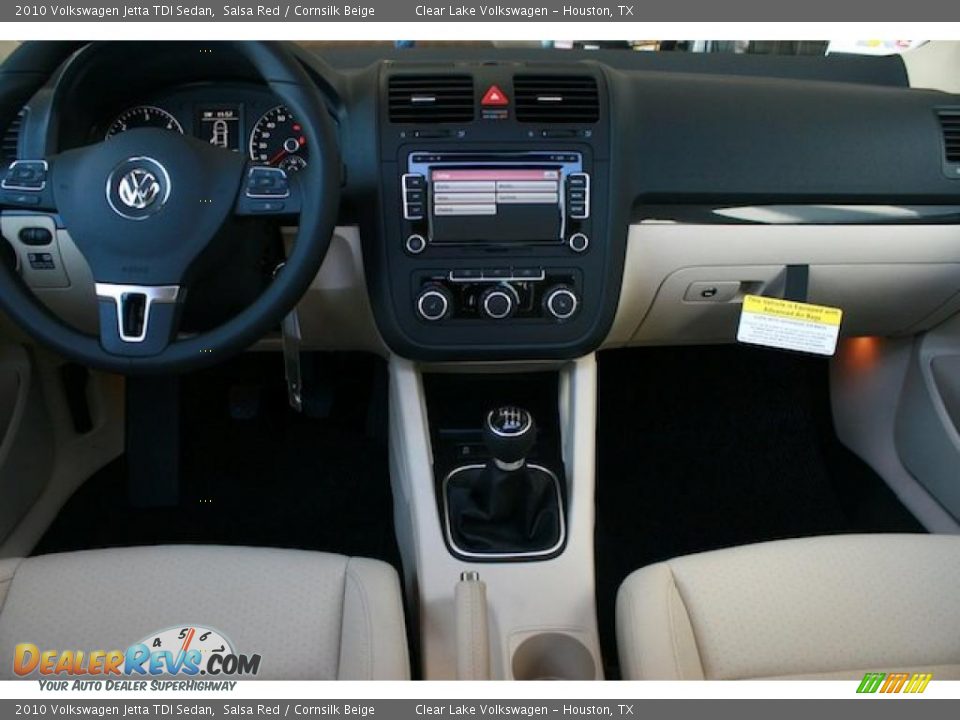 2010 Volkswagen Jetta TDI Sedan Salsa Red / Cornsilk Beige Photo #6
