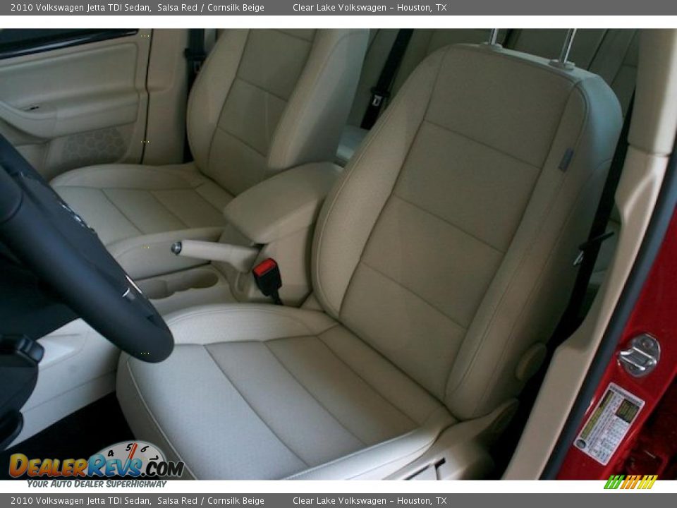 2010 Volkswagen Jetta TDI Sedan Salsa Red / Cornsilk Beige Photo #7