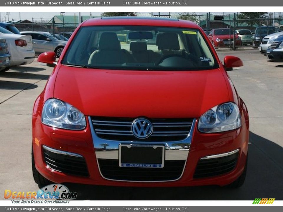 2010 Volkswagen Jetta TDI Sedan Salsa Red / Cornsilk Beige Photo #10