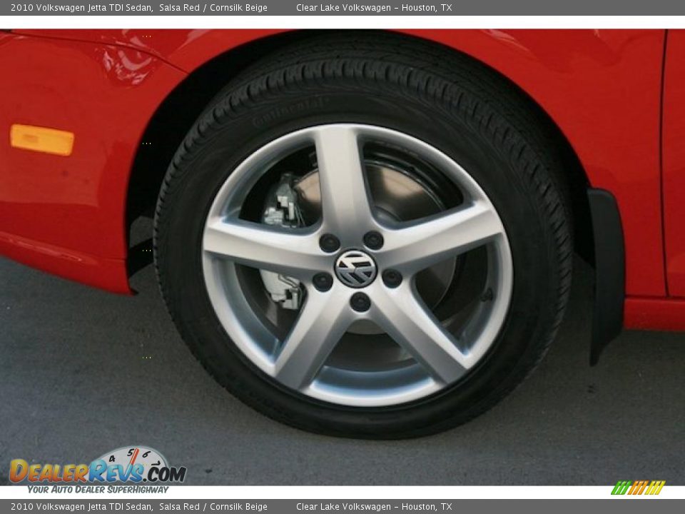 2010 Volkswagen Jetta TDI Sedan Salsa Red / Cornsilk Beige Photo #12