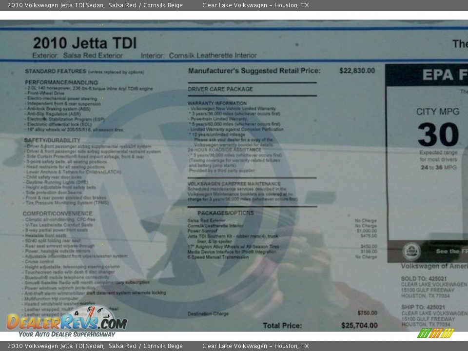 2010 Volkswagen Jetta TDI Sedan Salsa Red / Cornsilk Beige Photo #14