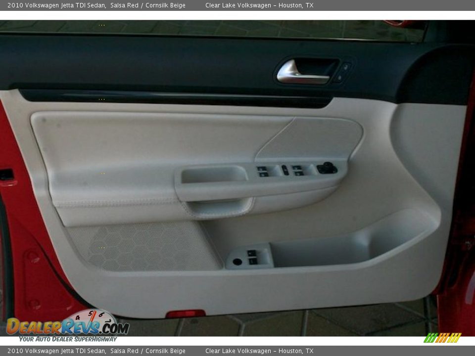 2010 Volkswagen Jetta TDI Sedan Salsa Red / Cornsilk Beige Photo #15