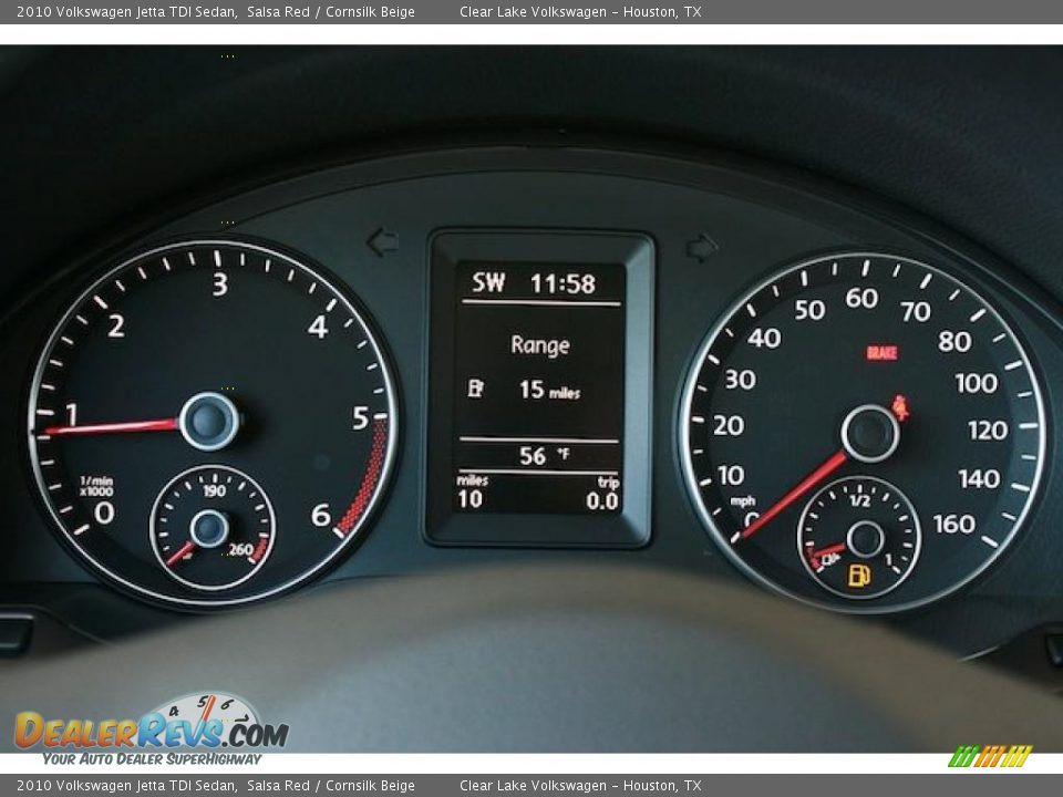 2010 Volkswagen Jetta TDI Sedan Salsa Red / Cornsilk Beige Photo #20