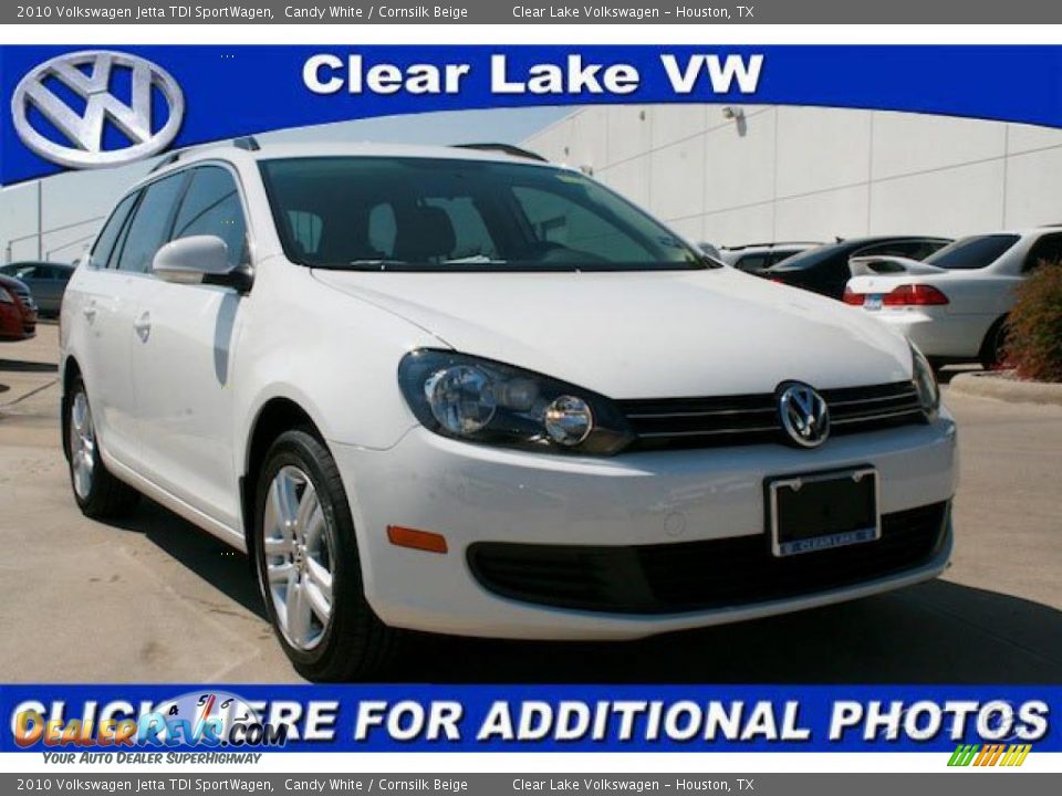 2010 Volkswagen Jetta TDI SportWagen Candy White / Cornsilk Beige Photo #1