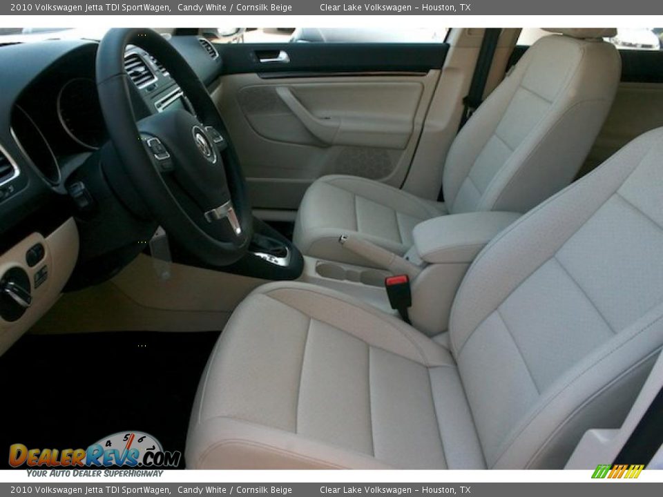 2010 Volkswagen Jetta TDI SportWagen Candy White / Cornsilk Beige Photo #5