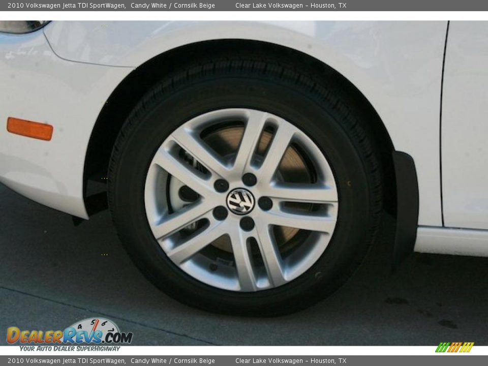 2010 Volkswagen Jetta TDI SportWagen Candy White / Cornsilk Beige Photo #12
