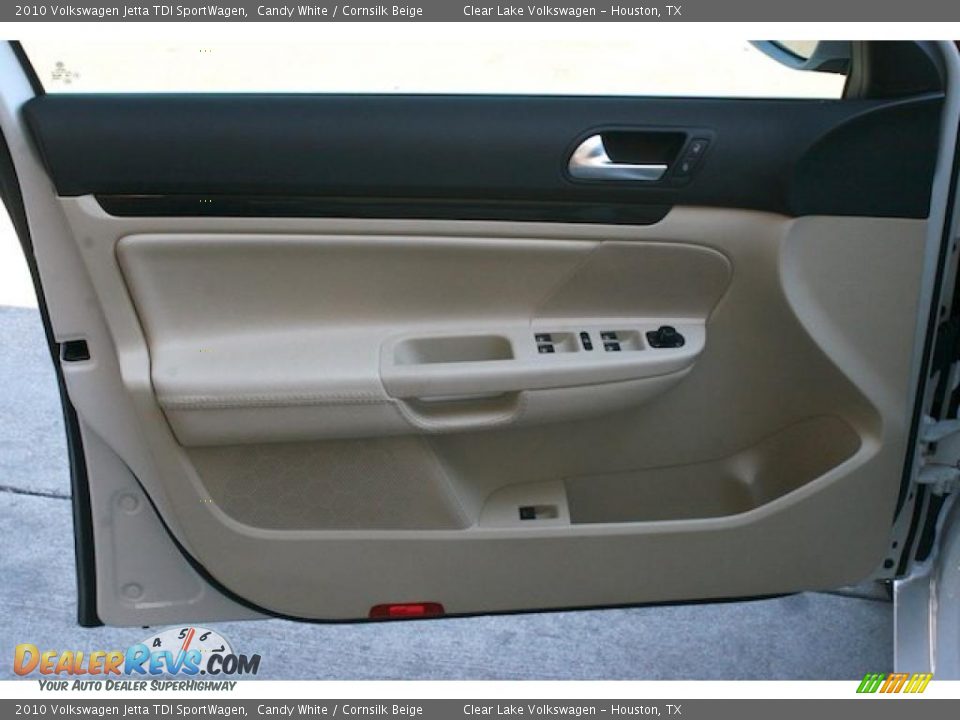 2010 Volkswagen Jetta TDI SportWagen Candy White / Cornsilk Beige Photo #14