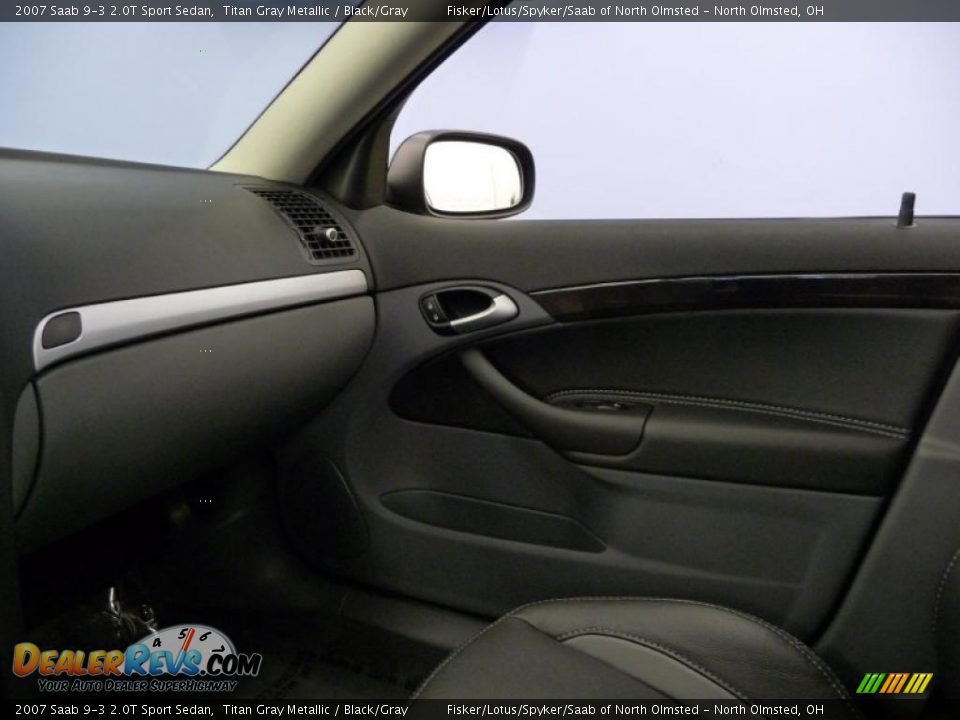 2007 Saab 9-3 2.0T Sport Sedan Titan Gray Metallic / Black/Gray Photo #17