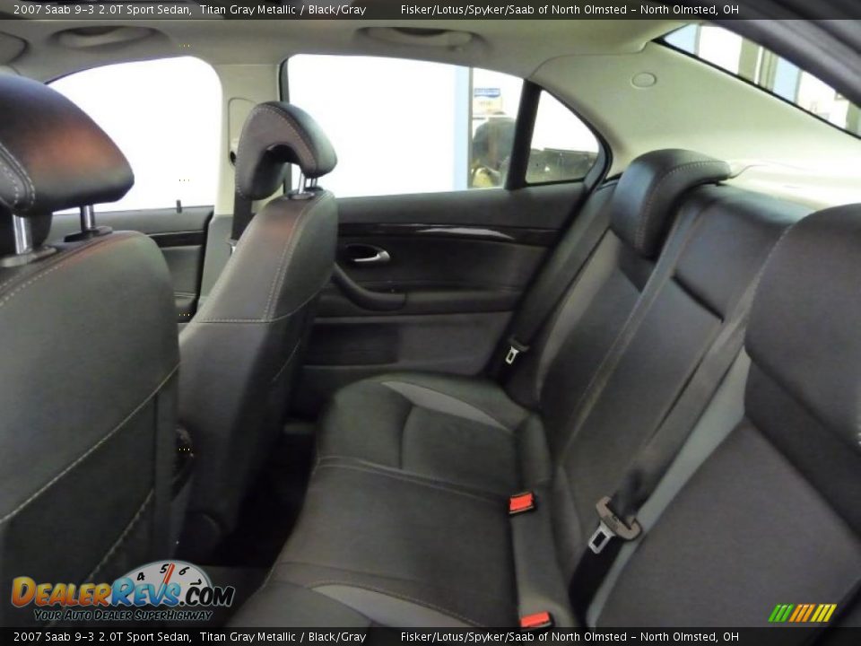 2007 Saab 9-3 2.0T Sport Sedan Titan Gray Metallic / Black/Gray Photo #19